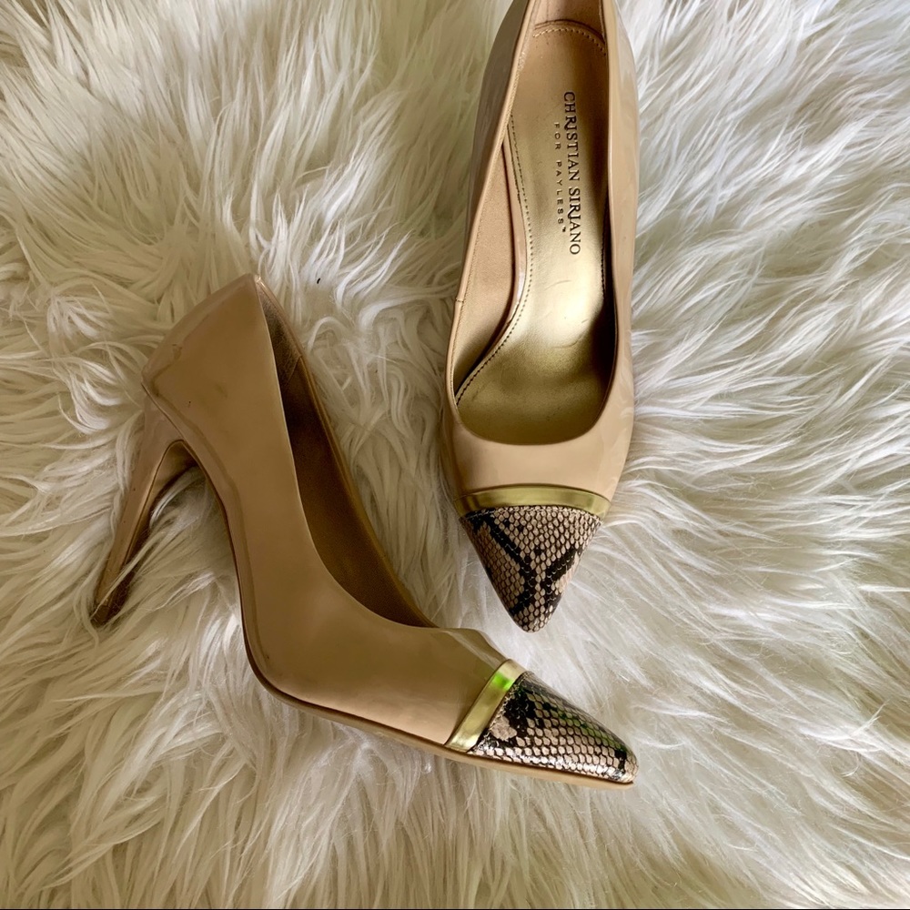 SALE 🔥 Nude Python Heels
